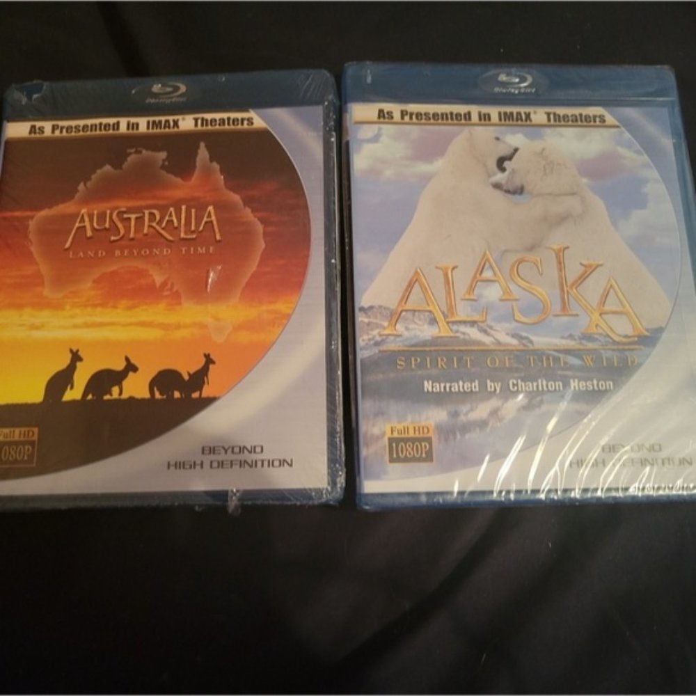 Blu Rays IMAX Alaska and Australia New
